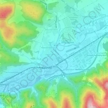 Carte topographique Hafendorf, altitude, relief