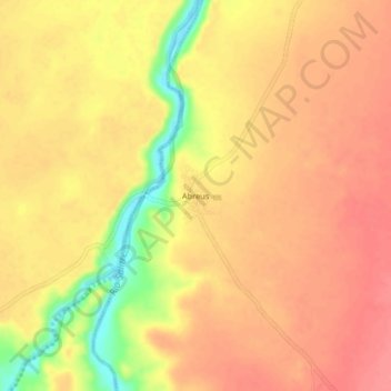 Carte topographique Abreus, altitude, relief
