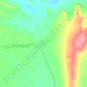Carte topographique Chio, altitude, relief