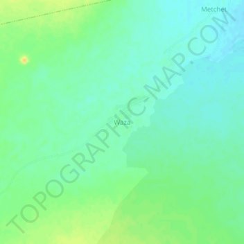 Carte topographique Waza, altitude, relief