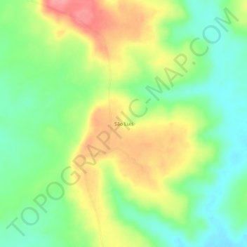 Carte topographique São Luis, altitude, relief