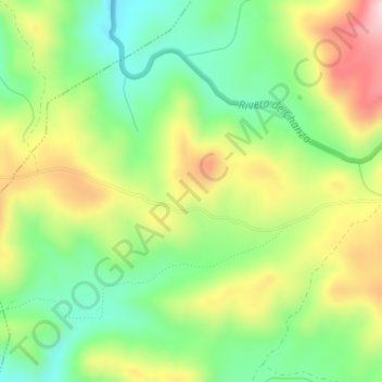 Carte topographique Rociana, altitude, relief