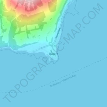 Carte topographique Toward, altitude, relief