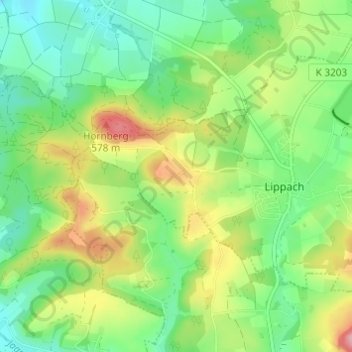 Carte topographique Beerhalden, altitude, relief