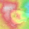 Carte topographique 蔵王のお釜, altitude, relief