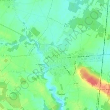 Carte topographique Sauzé, altitude, relief