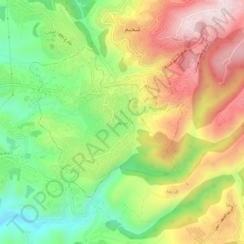 Carte topographique Mazboud, altitude, relief