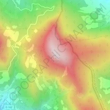 Carte topographique Le Casset, altitude, relief