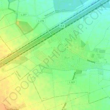 Carte topographique Am Hofacker, altitude, relief