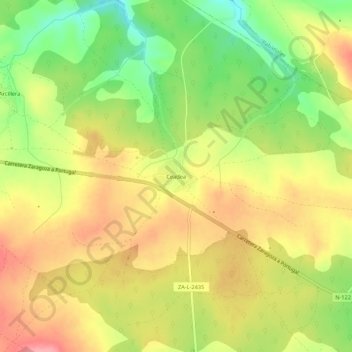 Carte topographique Ceadea, altitude, relief