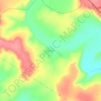 Carte topographique Nandur, altitude, relief