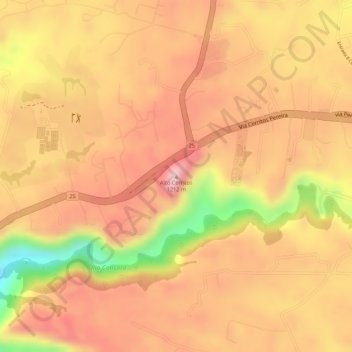 Carte topographique Alto Cerritos, altitude, relief
