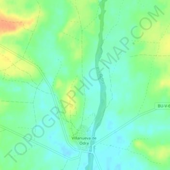 Carte topographique Gamella, altitude, relief