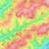 Carte topographique Loxsteeg, altitude, relief