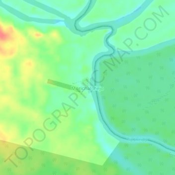 Carte topographique Morichal Viejo, altitude, relief