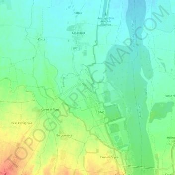 Carte topographique Tuna, altitude, relief