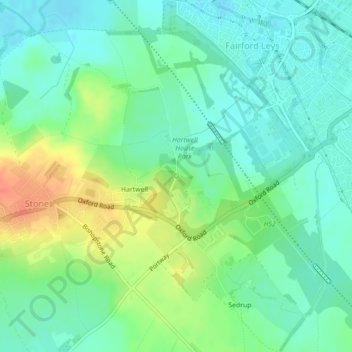 Carte topographique Egyptian Spring, altitude, relief