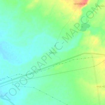 Carte topographique Bhimpar, altitude, relief