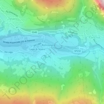 Carte topographique Fassanel, altitude, relief