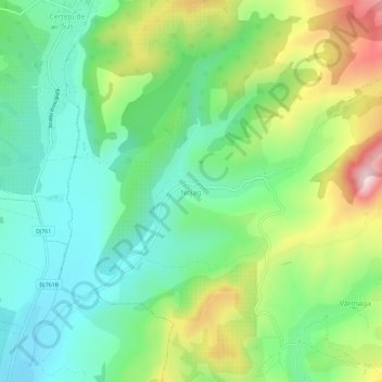 Carte topographique Nojag, altitude, relief
