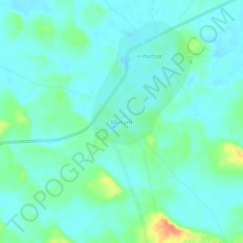 Carte topographique Mukam, altitude, relief