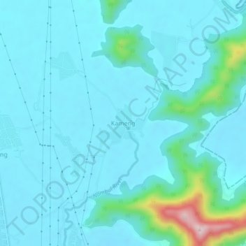 Carte topographique Kameng, altitude, relief