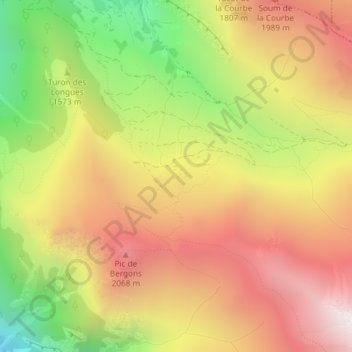 Carte topographique Le Barade, altitude, relief