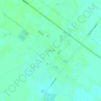 Carte topographique Ibarreta, altitude, relief