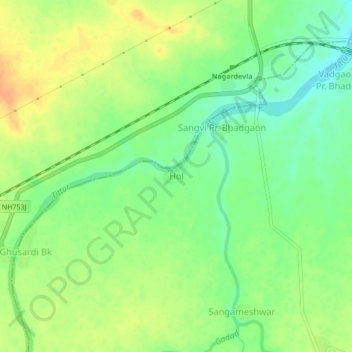 Carte topographique Hol, altitude, relief