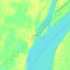 Carte topographique White River, altitude, relief