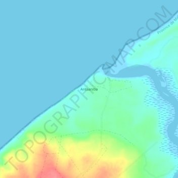 Carte topographique Antsanitia, altitude, relief