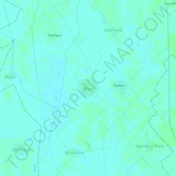 Carte topographique Rayat, altitude, relief