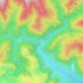 Carte topographique Sllemana, altitude, relief