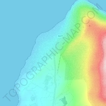 Carte topographique Murrooghtoohy, altitude, relief