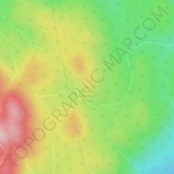 Carte topographique Cameron Mountain Range, altitude, relief