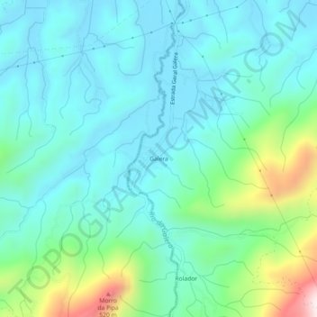Carte topographique Galera, altitude, relief
