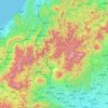 Carte topographique 利根郡, altitude, relief