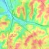 Carte topographique Warrendale, altitude, relief