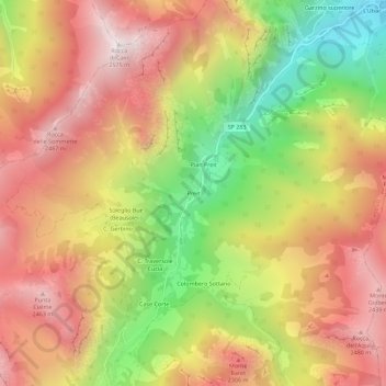 Carte topographique Preit, altitude, relief