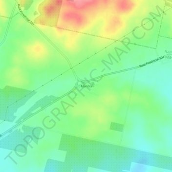 Carte topographique Mariño, altitude, relief