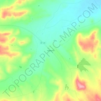 Carte topographique Cleveland, altitude, relief