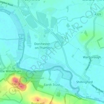 Carte topographique Overy, altitude, relief