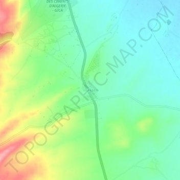 Carte topographique Taxas, altitude, relief