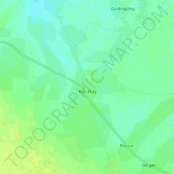 Carte topographique Doukoula, altitude, relief