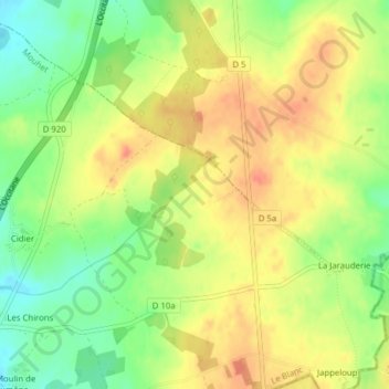 Carte topographique Fosse Billier, altitude, relief