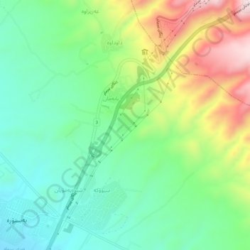 Carte topographique Khanzad Village, altitude, relief