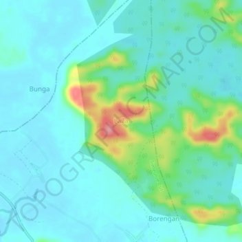 Carte topographique Lalla, altitude, relief