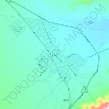 Carte topographique Ghayen, altitude, relief