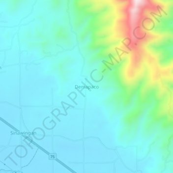 Carte topographique Demapaco, altitude, relief