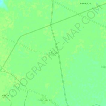 Carte topographique Chirol, altitude, relief